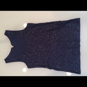 J. Crew Women Sequin Blue Shimmer Tank Top Size XS